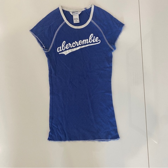 Authentic Y2K Abercrombie Kids Baby Tee w Detail - Picture 1 of 4